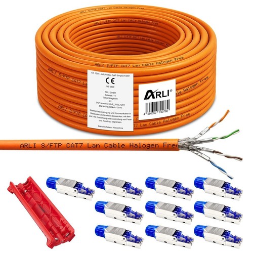 100m netzwerkkabel cat7 10x - +,