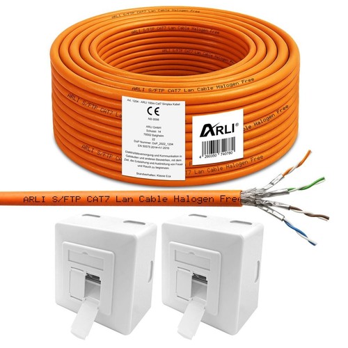 100m cat7 netzwerkkabel - 100m, 2x